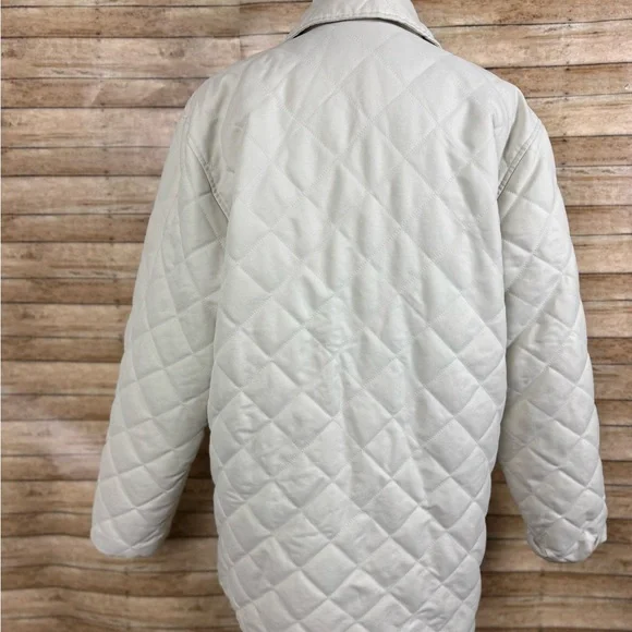 Orvis Womens  Quilted Barn Coat Button Front Utility Jacket size Large - Picture 2 of 6